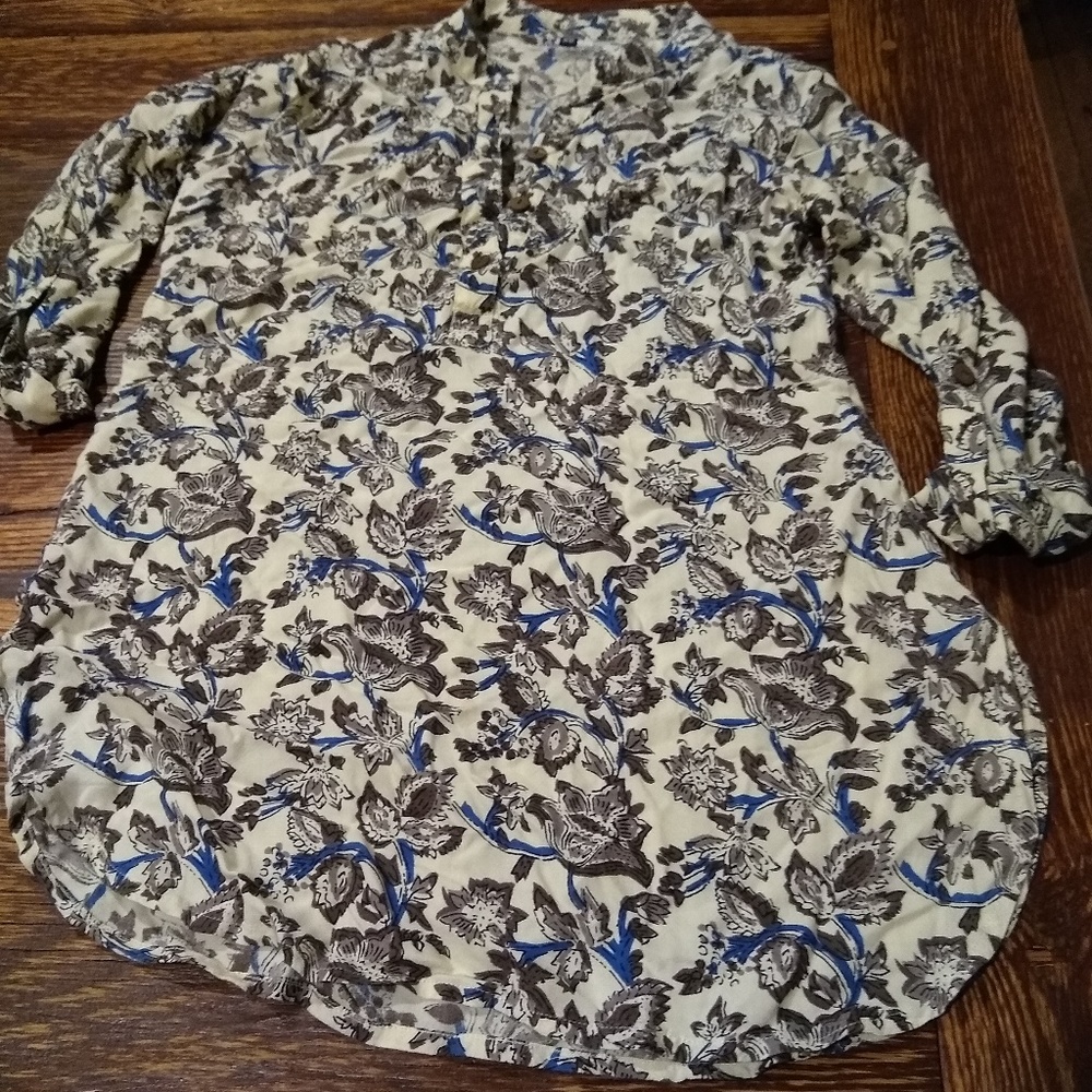 Cute print tunic shirt 3/4 sleeves